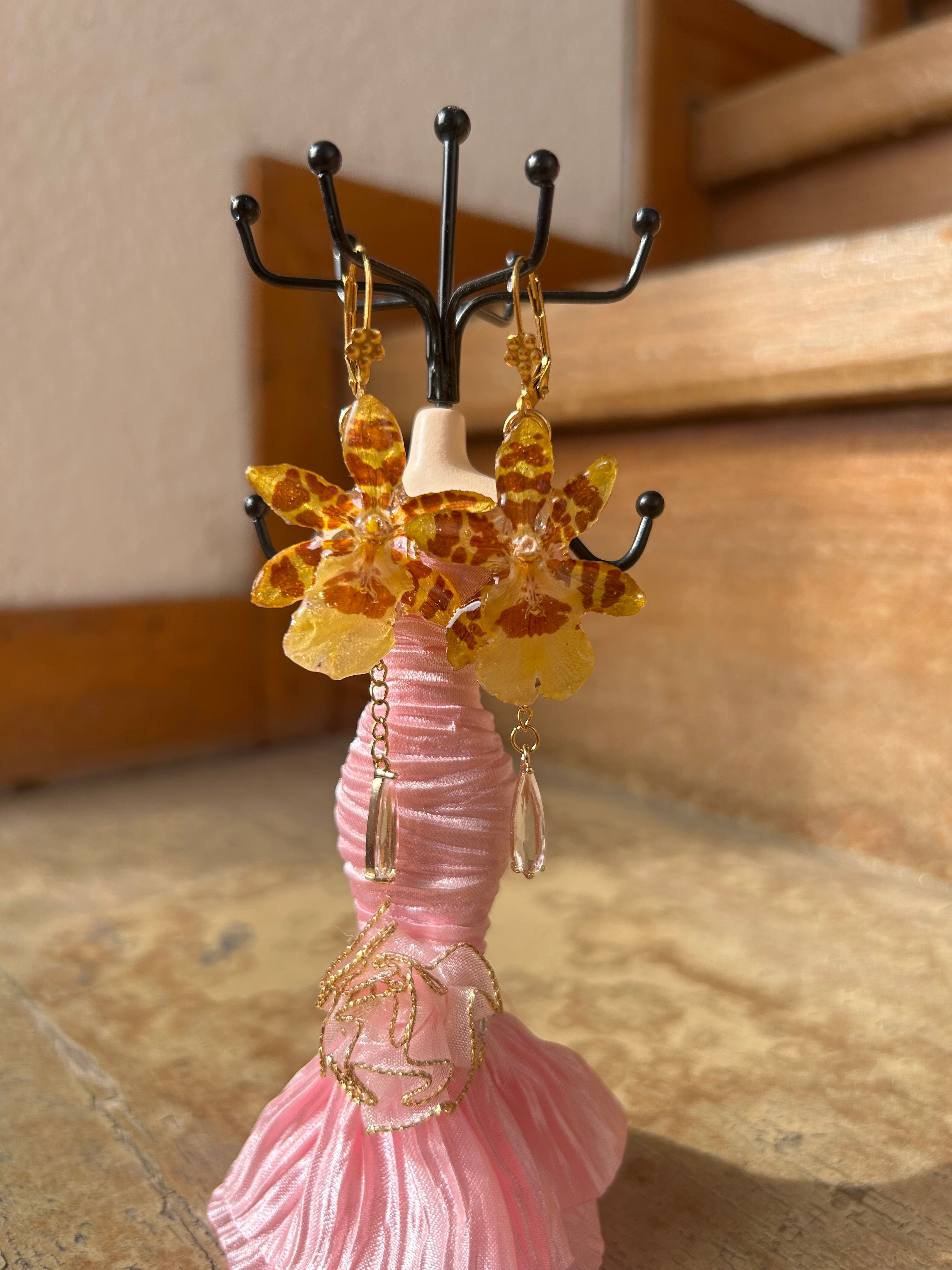 Aretes de Orquídea exótica