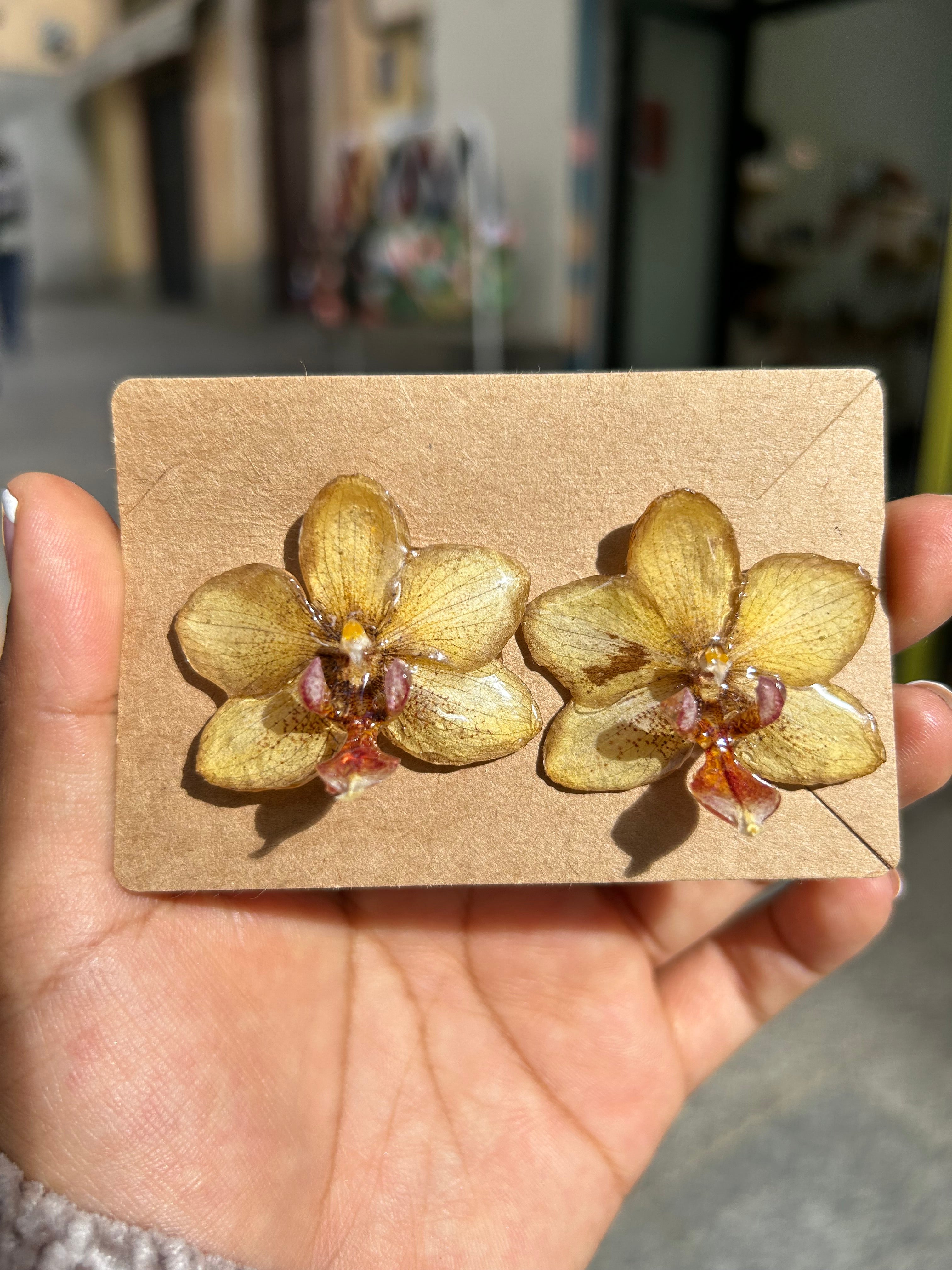 Pendientes de orquídea