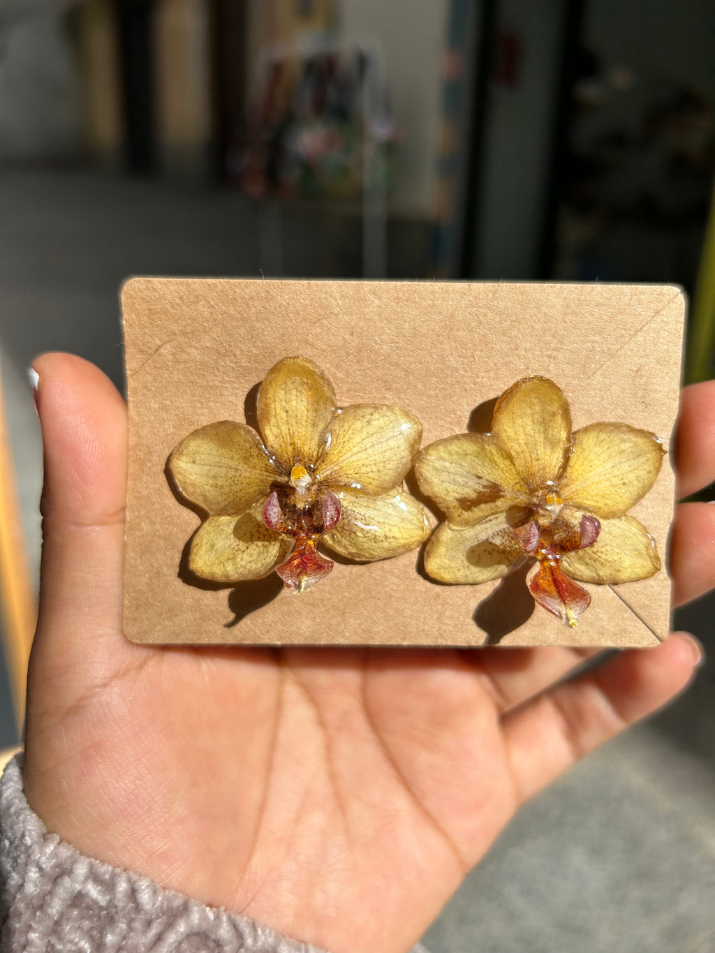 Pendientes de orquídea