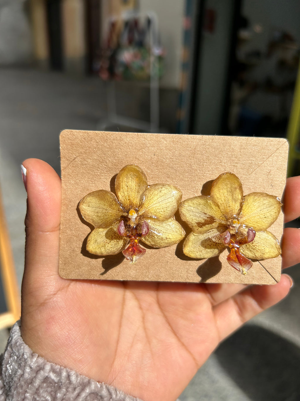Pendientes de orquídea