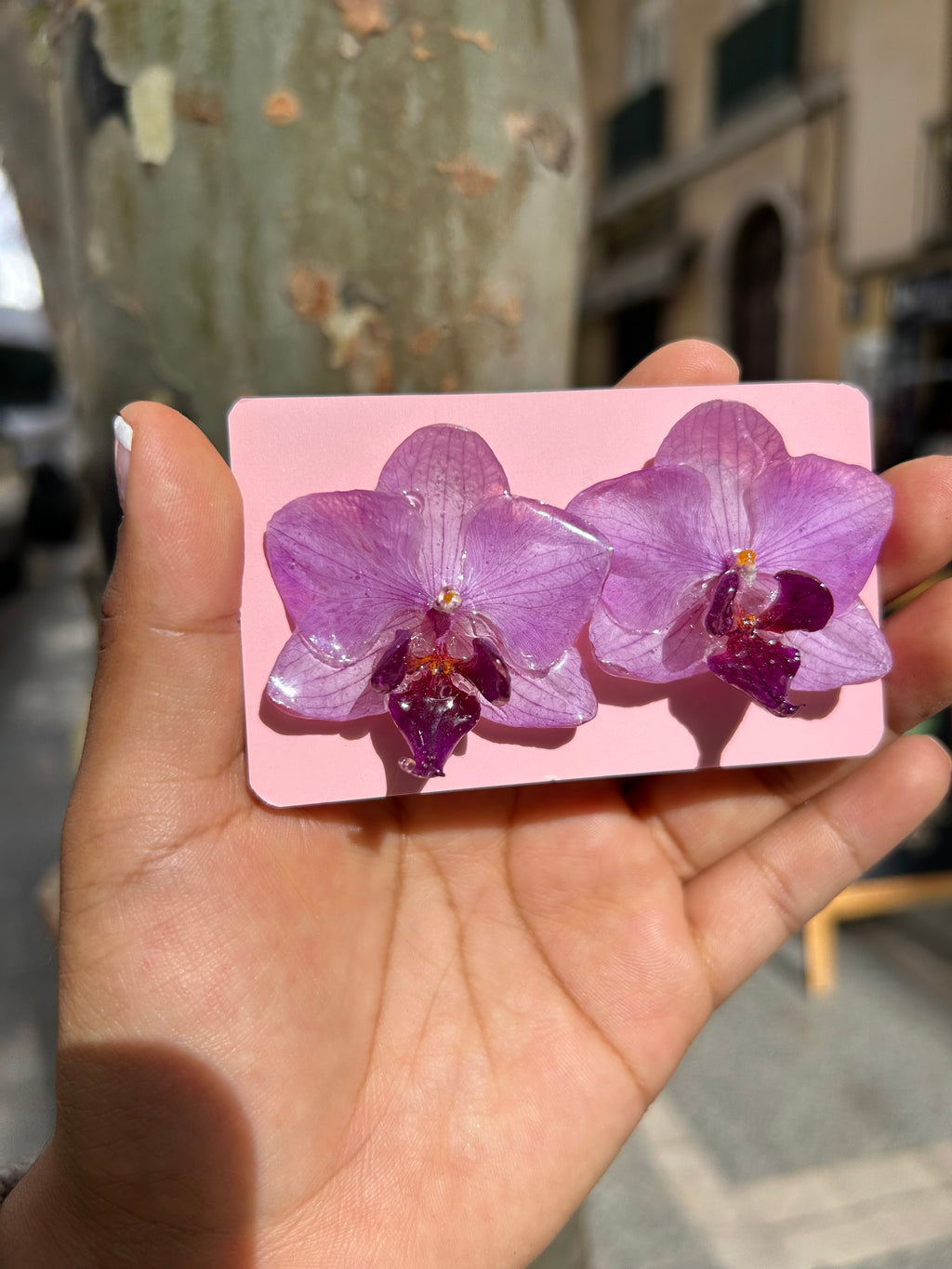 Pendientes de orquídea