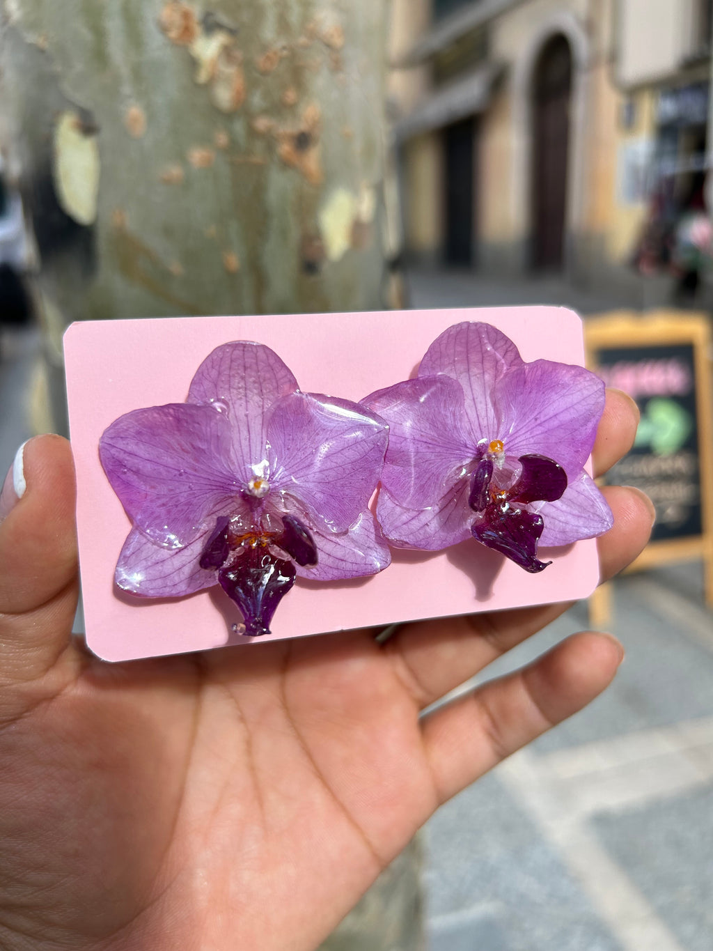 Pendientes de orquídea