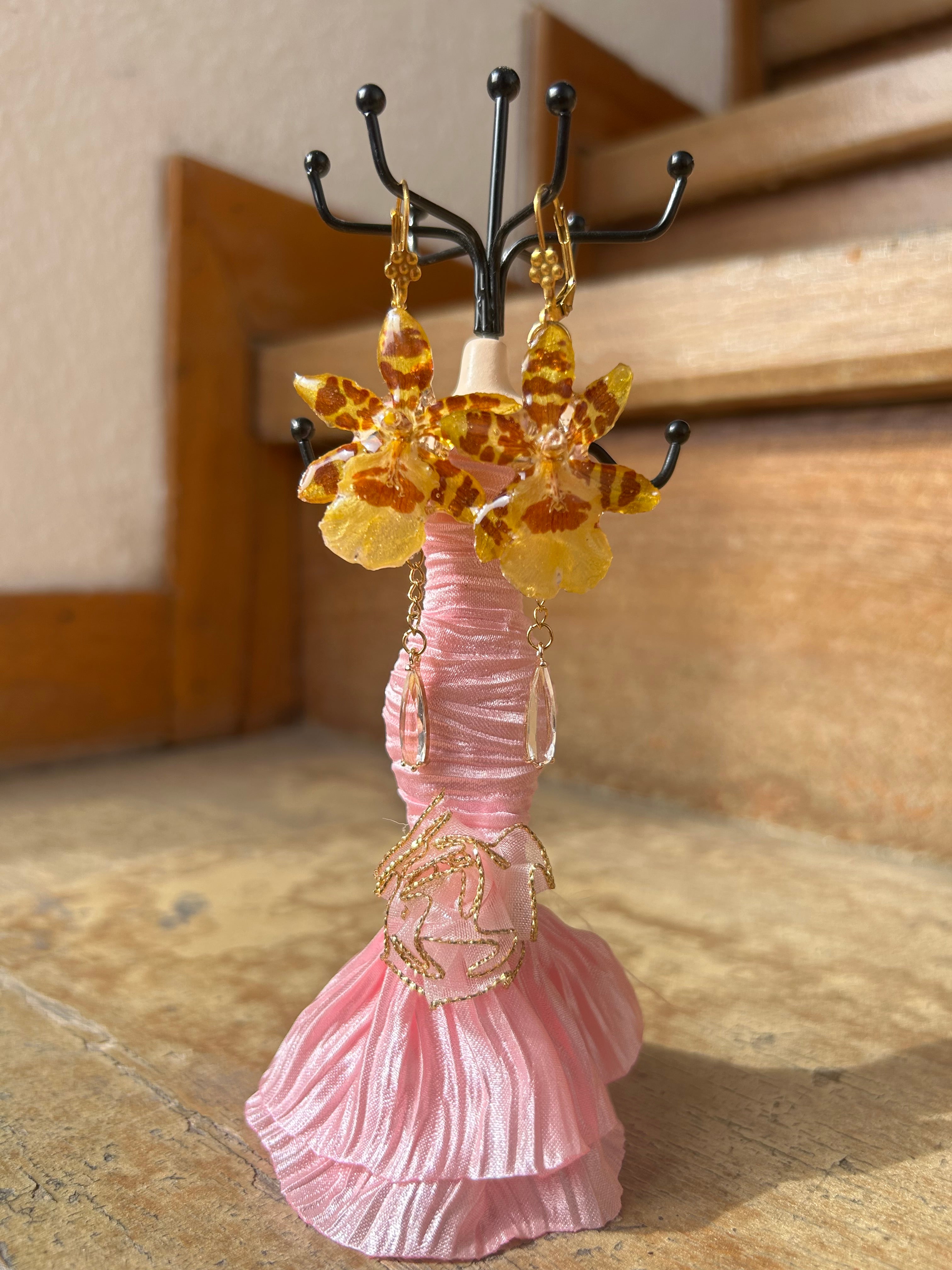 Aretes de Orquídea exótica