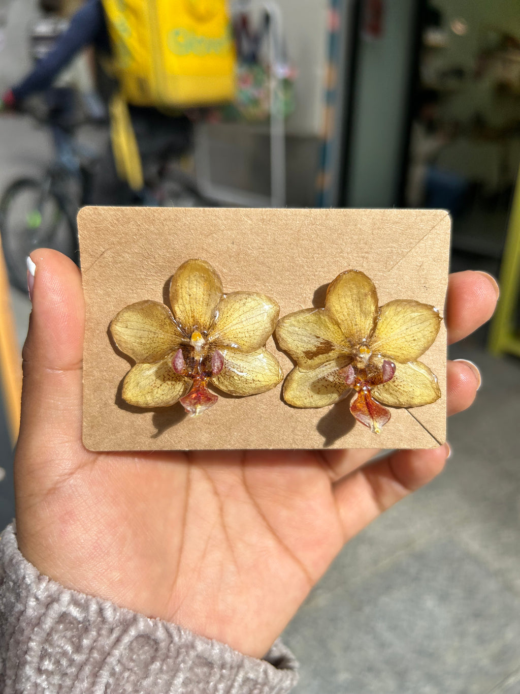 Pendientes de orquídea