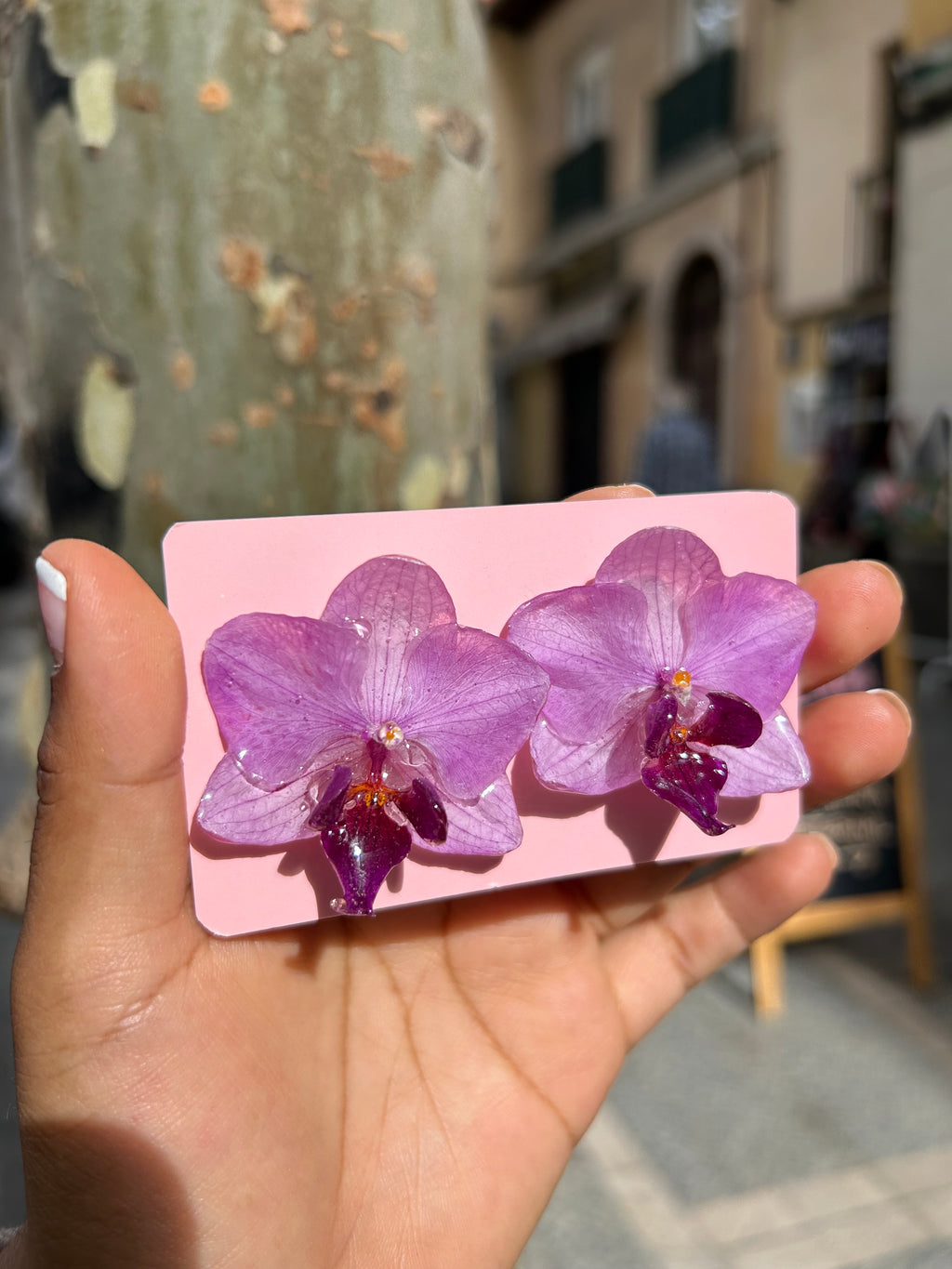 Pendientes de orquídea