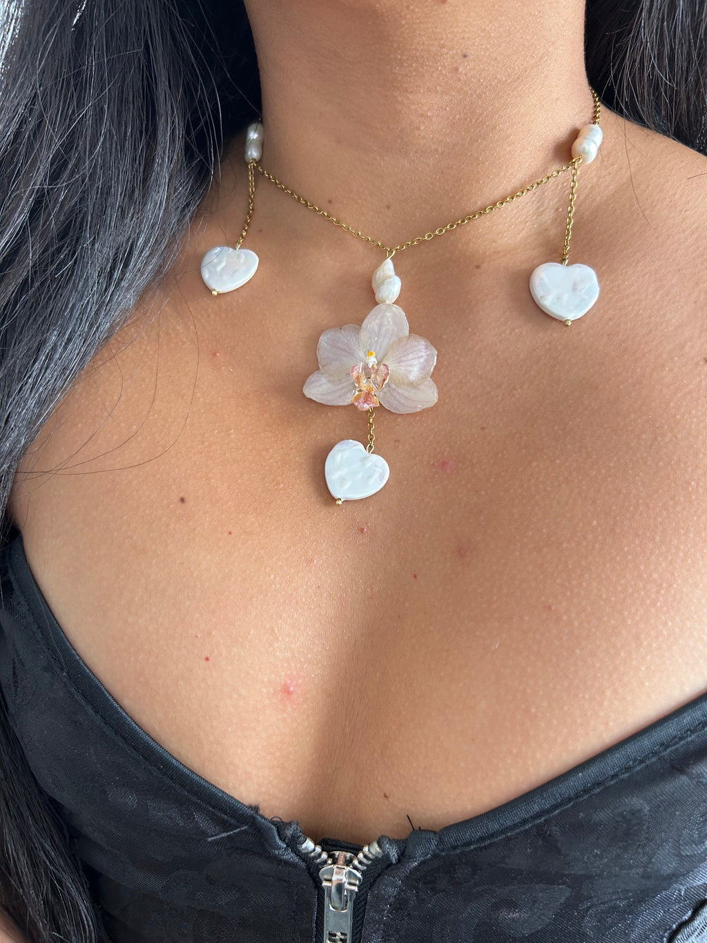 Orchid médium with shell heart