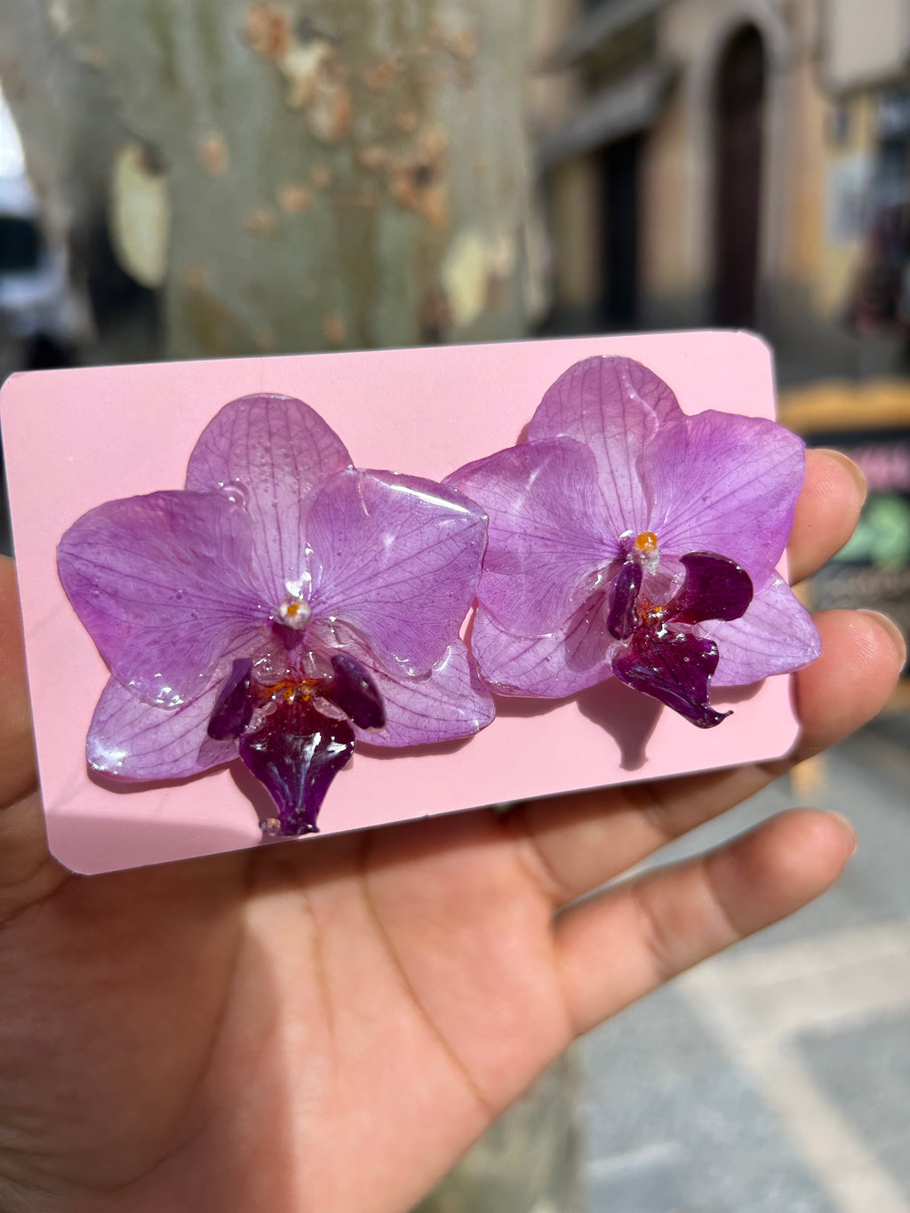 Pendientes de orquídea