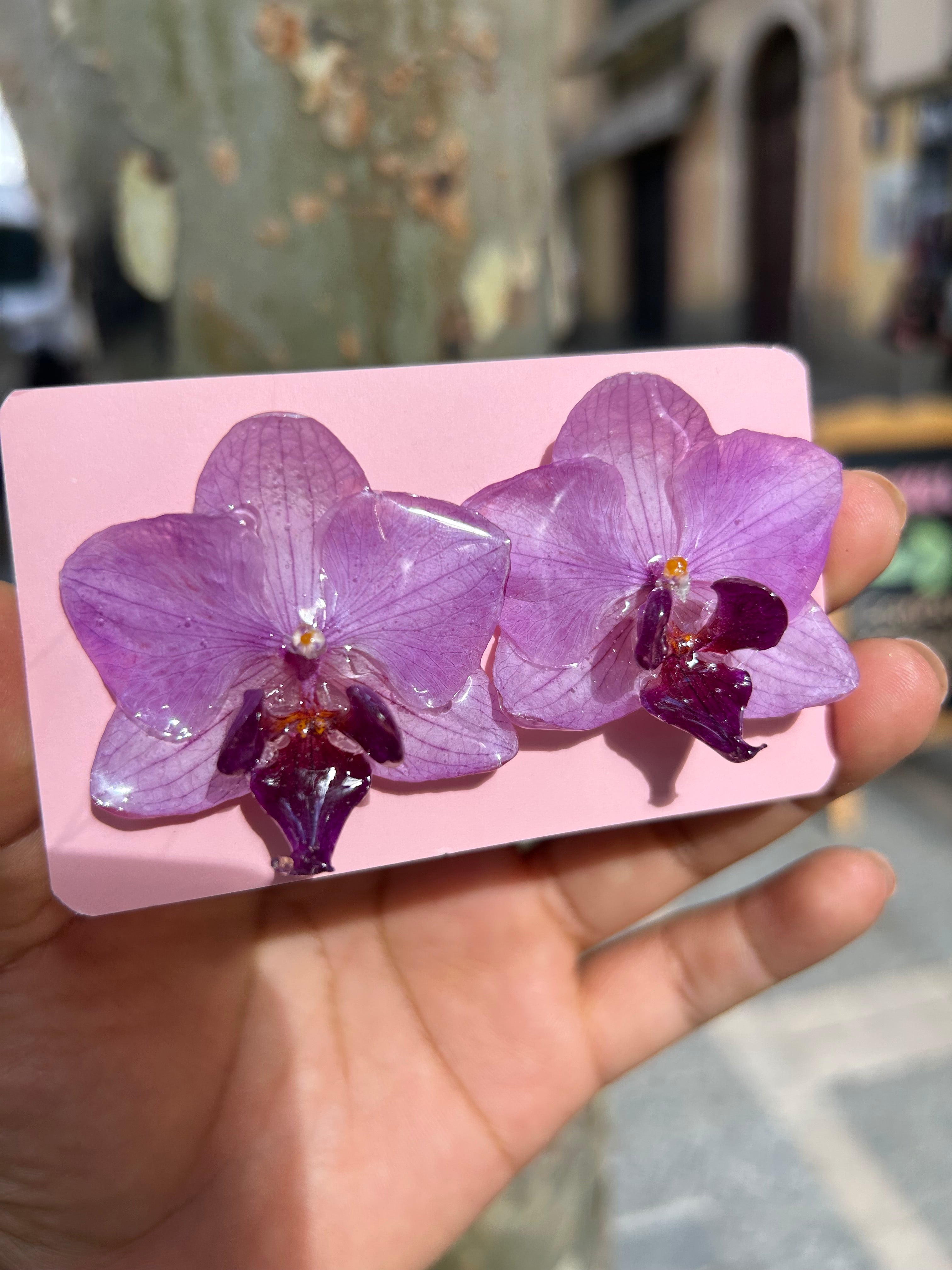 Pendientes de orquídea