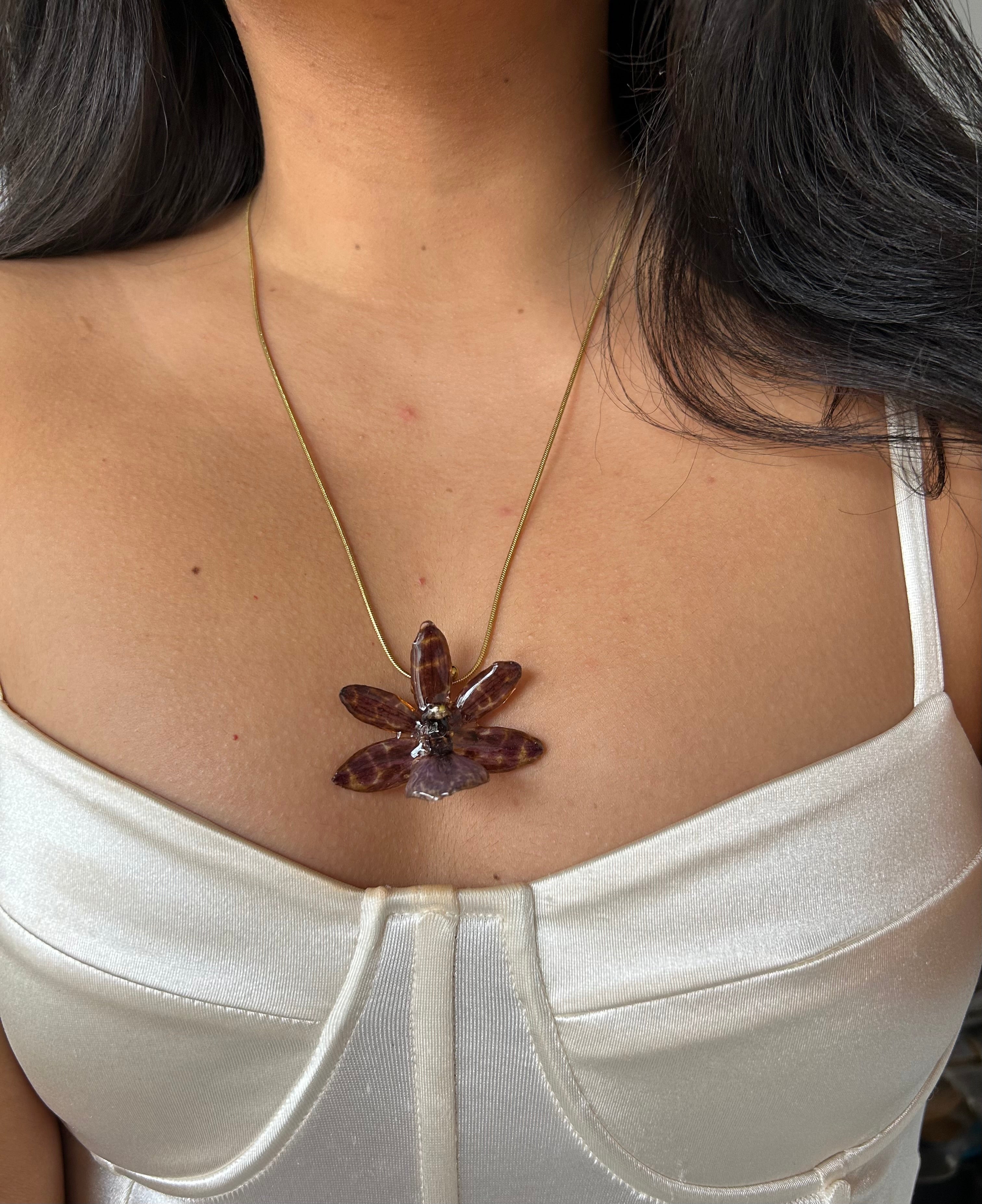 Exotic zygopetalum orchid lariat