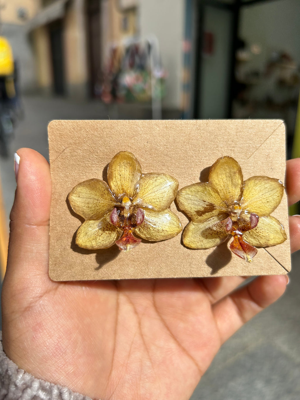 Pendientes de orquídea