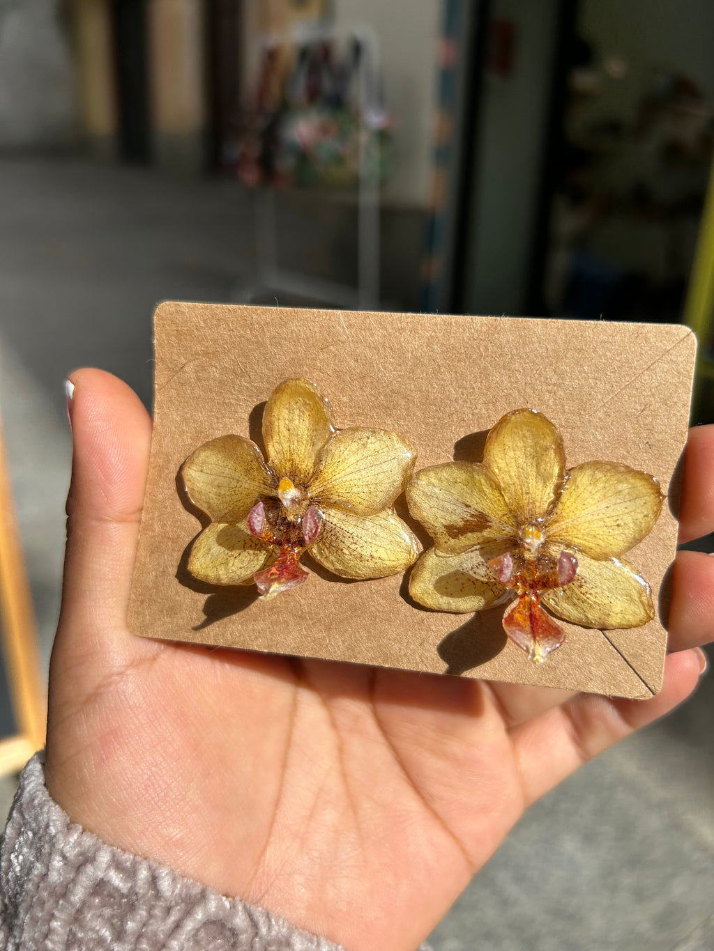 Pendientes de orquídea