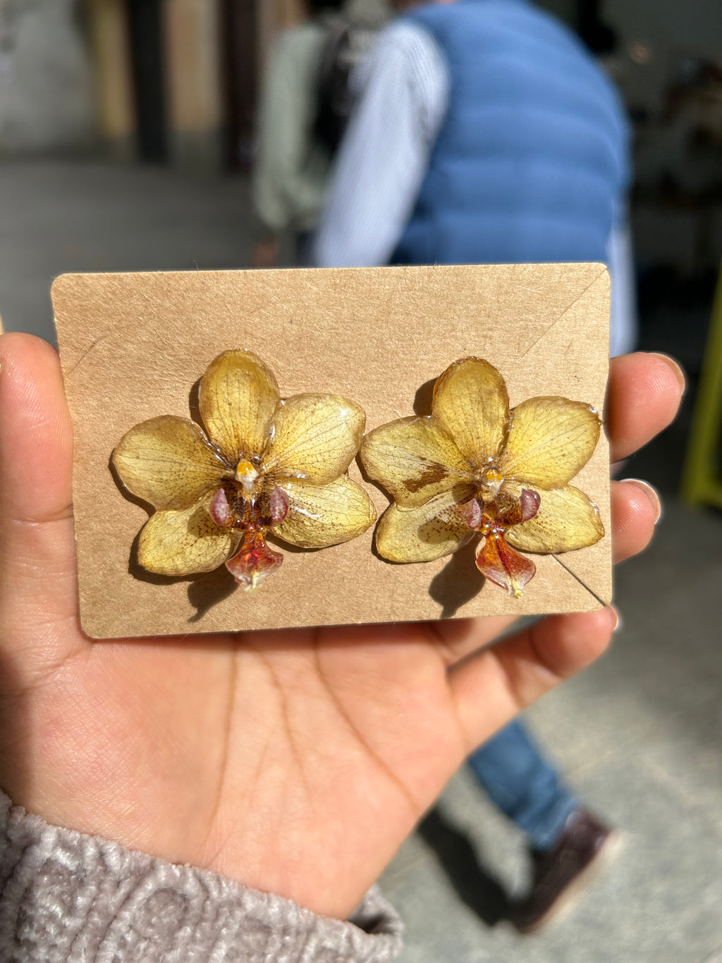 Pendientes de orquídea