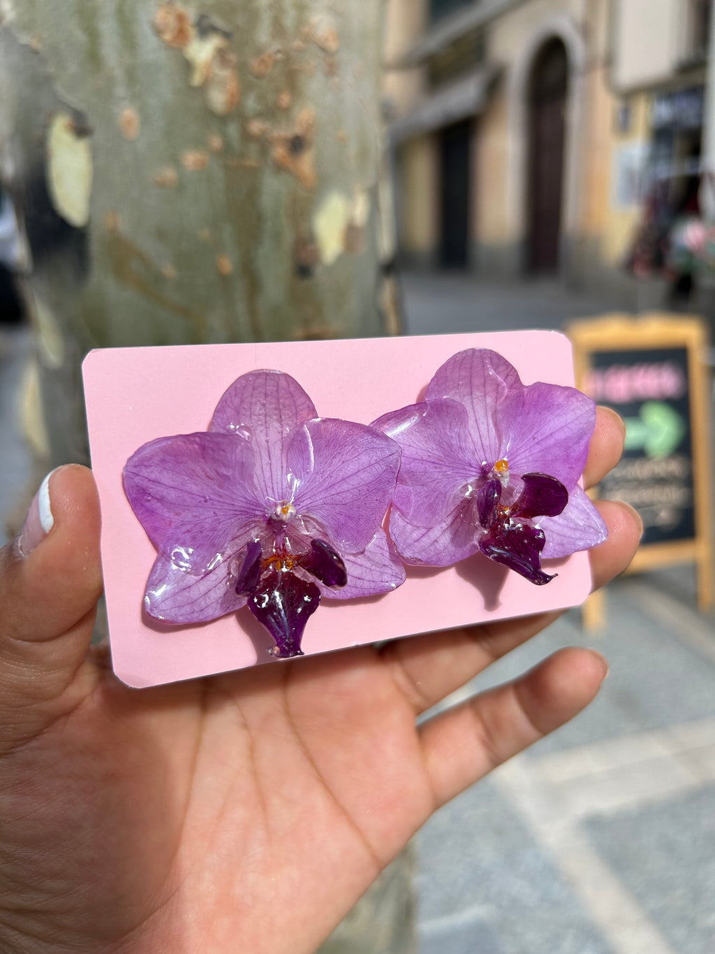 Pendientes de orquídea