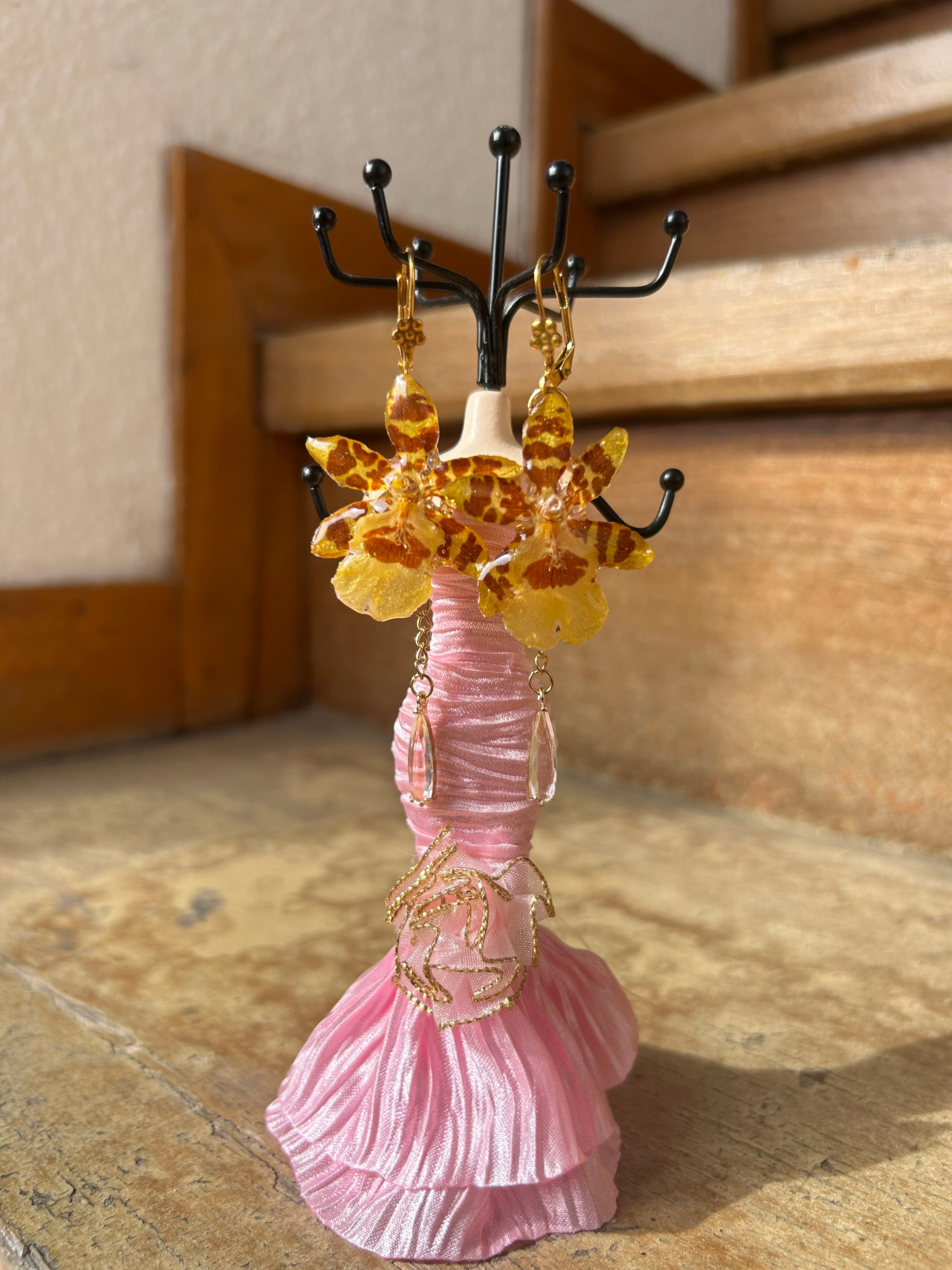 Aretes de Orquídea exótica