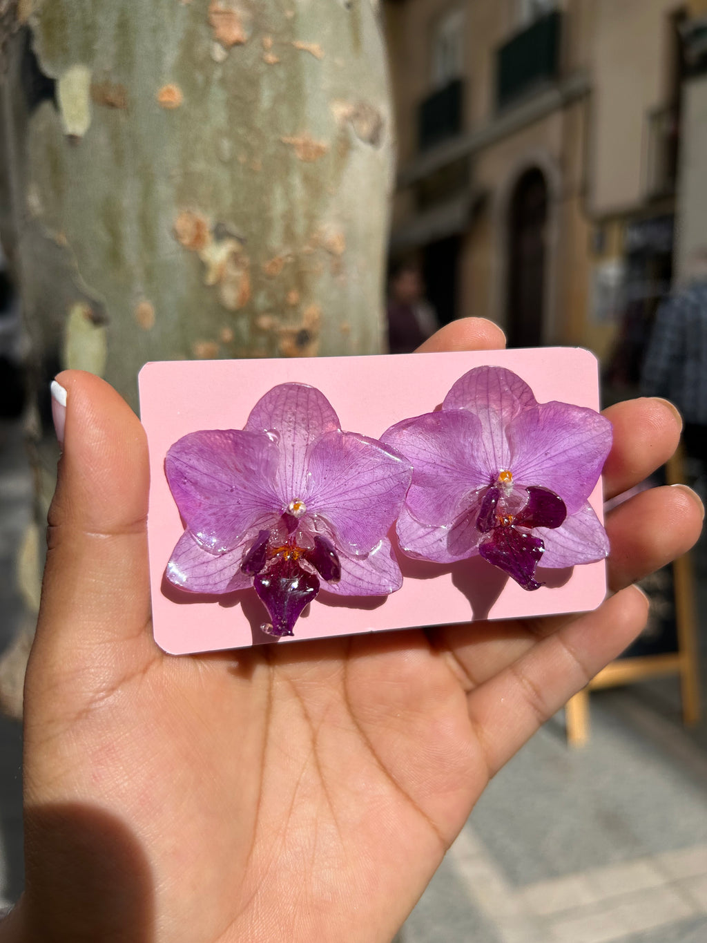 Pendientes de orquídea