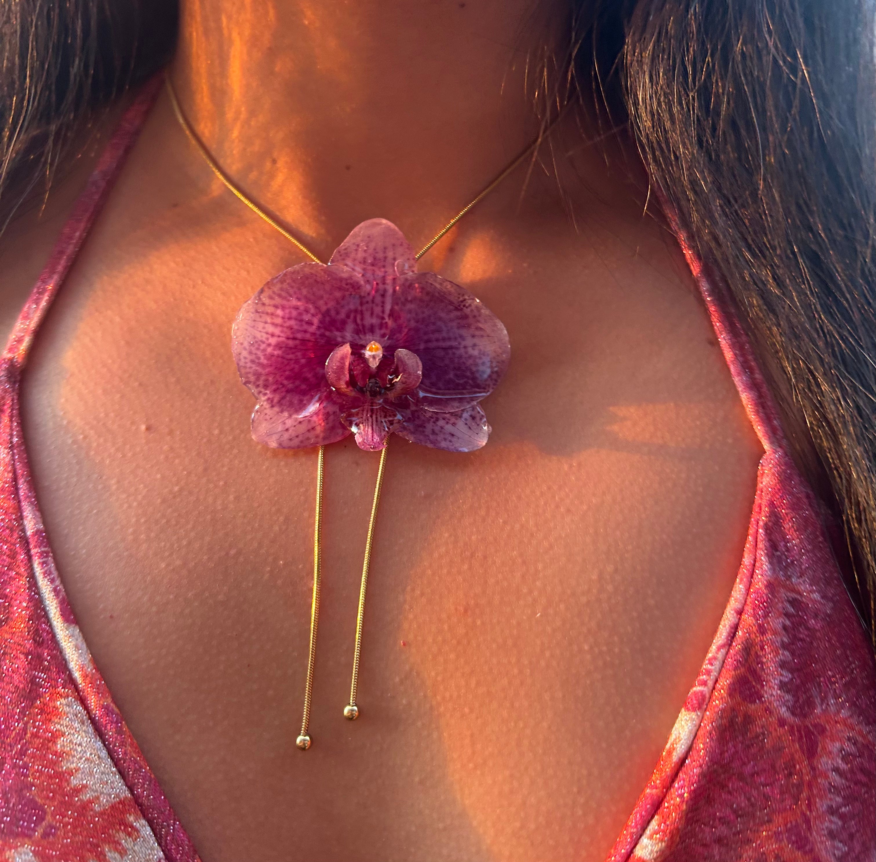 Orchid purple lariat