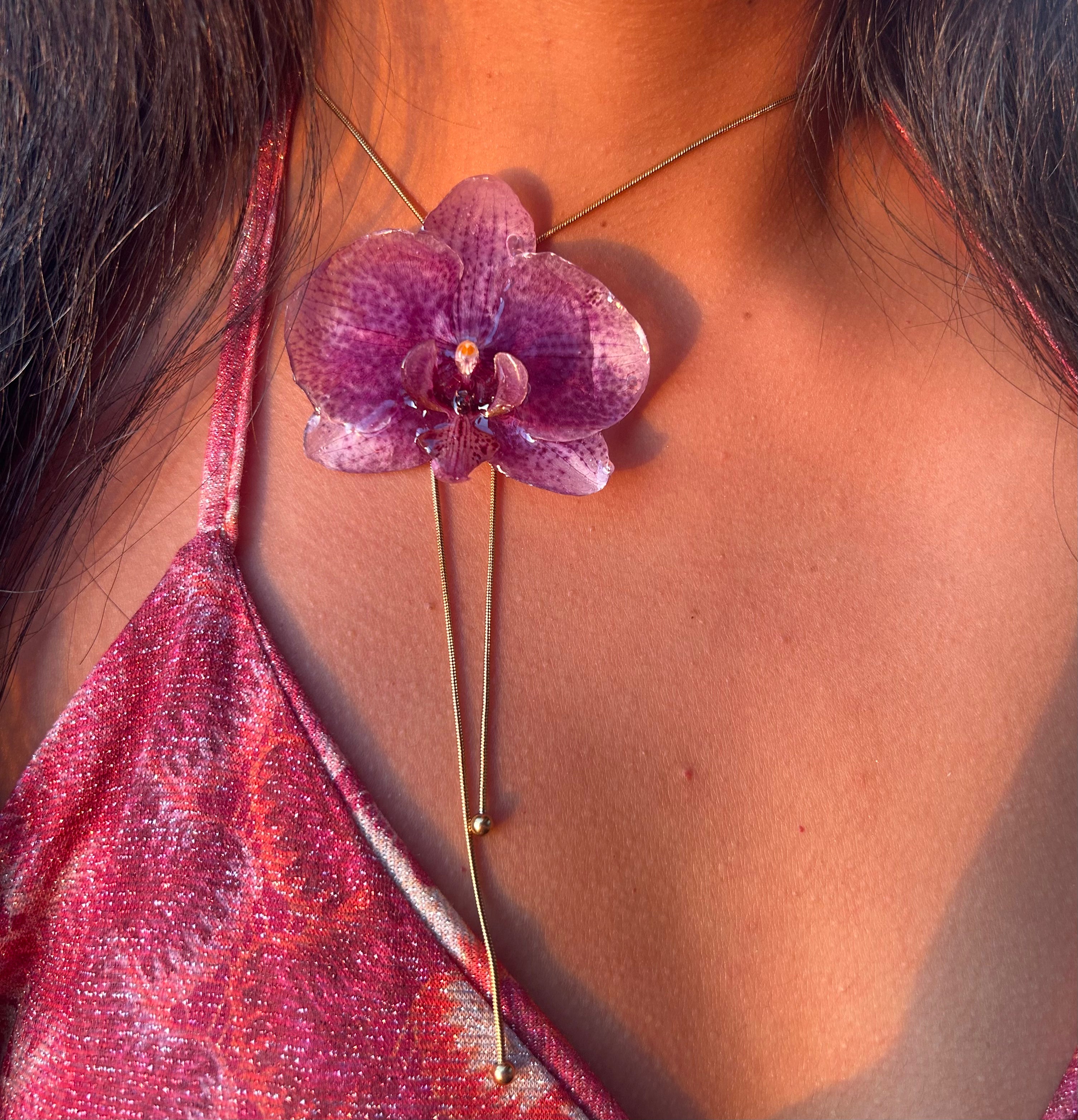 Orchid purple lariat