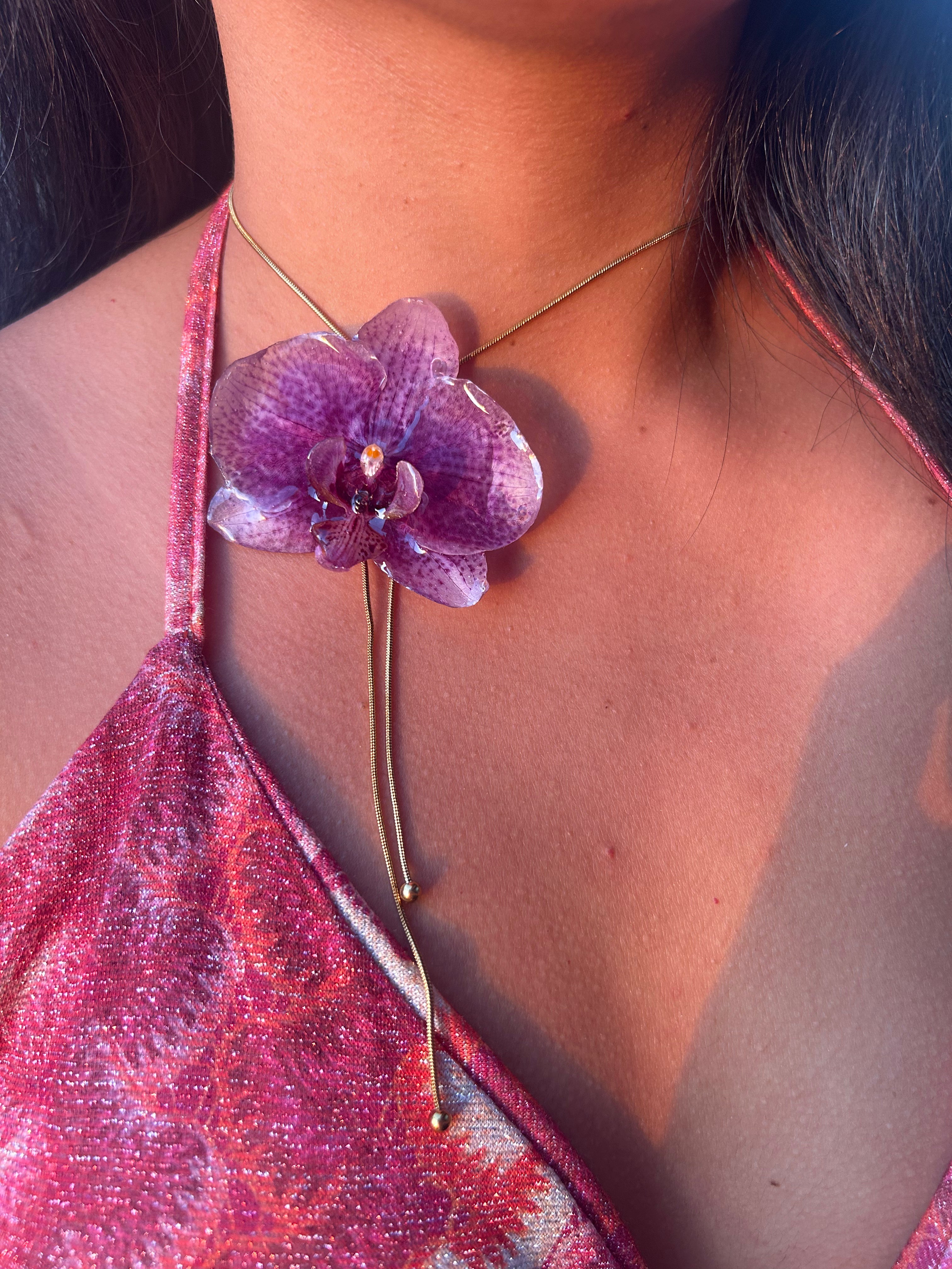 Orchid purple lariat